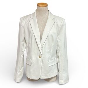 Ann Taylor NWT Blazer Jacket Suit Coat Khaki Light Tan Button Size 10